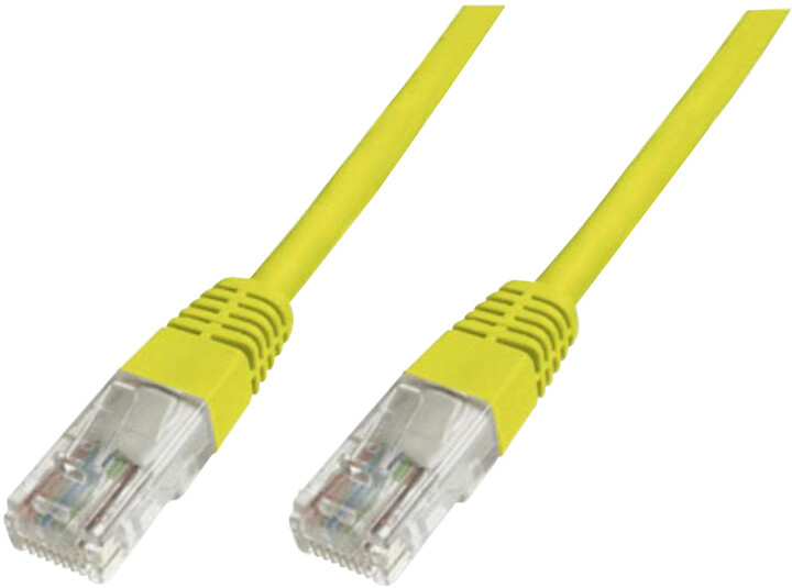 Digitus Patch Cable, UTP, CAT 5e, žlutý, 0,5m_547264673