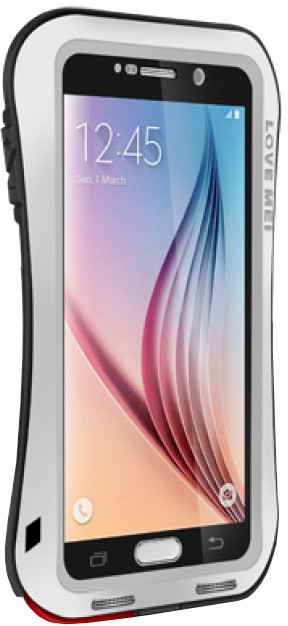 Love Mei Case Small Waist Upgrade Version for GALAXY S6 Silver_84509067
