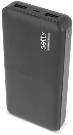 Setty powerbanka 10000mAh, 2xUSB, černá v hodnotě 399 Kč_1601009725