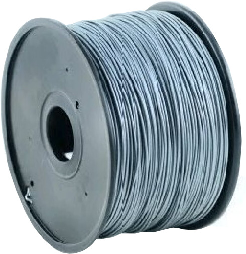 Gembird tisková struna (filament), ABS, 1,75mm, 1kg, stříbrná_1949919212