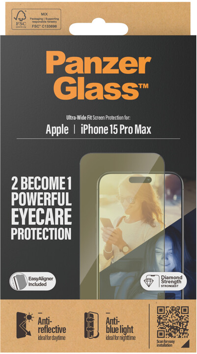 PanzerGlass ochranné sklo EyeCare pro Apple iPhone 15 Pro Max_964909721