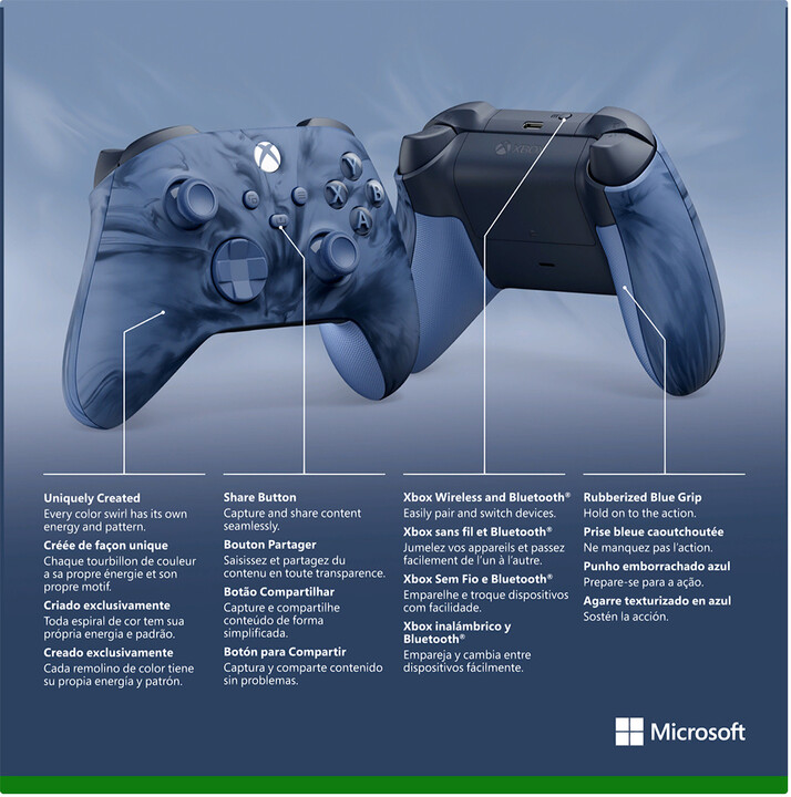 Xbox Series Bezdrátový ovladač, tmavě modrá_423237268