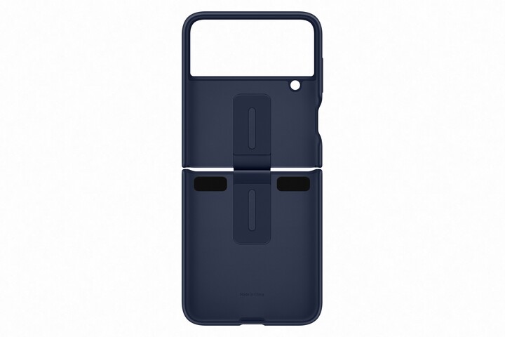 Samsung silikonový zadní kryt s držákem pro Galaxy Z Flip4, tmavě modrá_1414835058