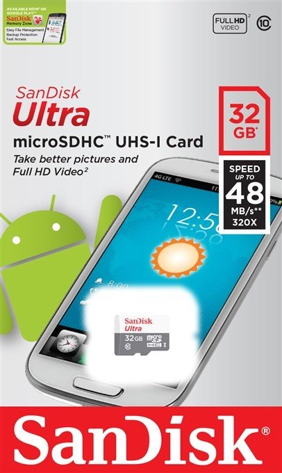 SanDisk Micro SDHC Ultra Android 32GB 48MB/s UHS-I_56755766