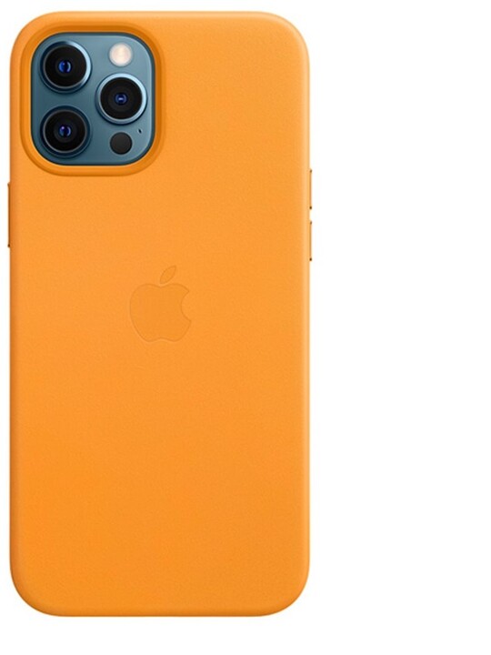 Apple kožený kryt s MagSafe pro iPhone 12 Pro Max, oranžová_498800386