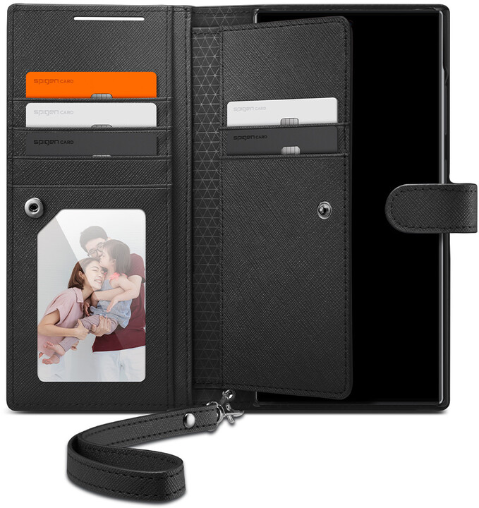 Spigen pouzdro Wallet S Plus pro Samsung Galaxy S24 Ultra, černá_539298010