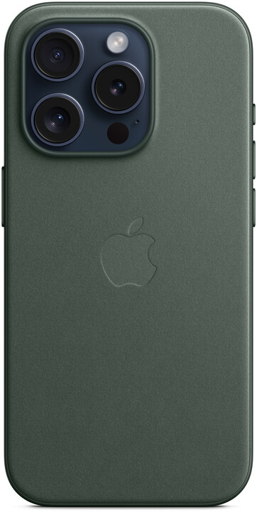 Apple kryt z tkaniny FineWoven s MagSafe na iPhone 15 Pro, listově zelená_2032457172