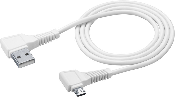 CellularLine USB datový kabel L s konektorem micro USB, 100 cm, bílá_1652747862