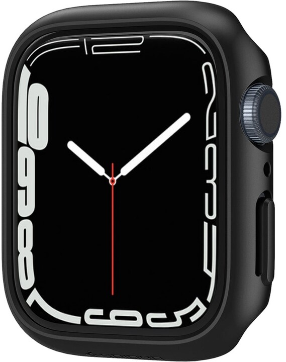 Spigen ochranný kryt Thin Fit pro Apple Watch 7 45mm, černá_1864395161