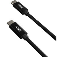 YENKEE kabel YCU C101 BK USB-C, 60W. 1m, černá