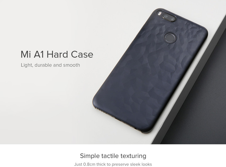 Xiaomi Mi A1 Textured Hard case Black_1569523866