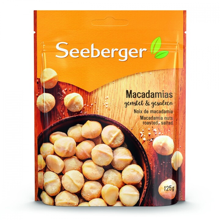 Seeberger ořechy - makadamové ořechy, pražené, solené, 125g_1529200908