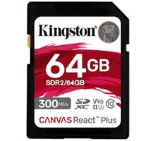 Kingston Canvas React Plus Secure Digital (SDXC), 64GB SDR2/64GB
