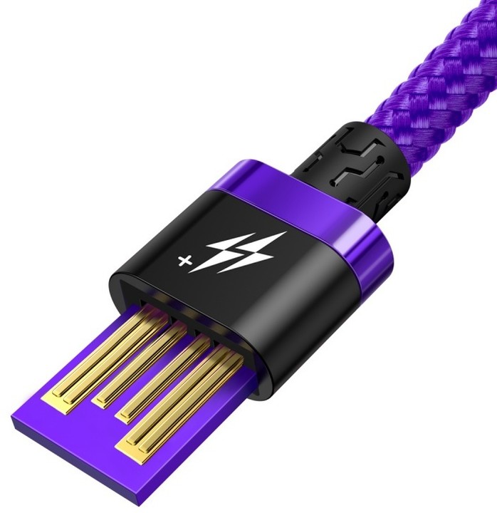 Baseus kabel pro rychlonabíjení a přenos dat HW USB Type-C 40W 2m, fialová_1381804640