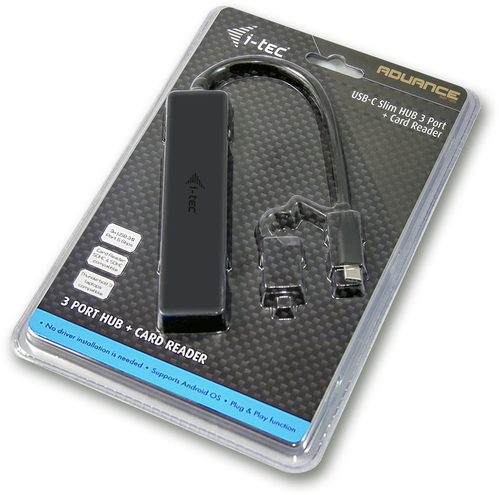 i-tec USB-C 3.1 HUB 3port + čtečka karet SD/SDHC/SDXC_1203698882