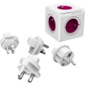 PowerCube REWIRABLE + Travel Plugs rozbočka 5ti zásuvka, fialová