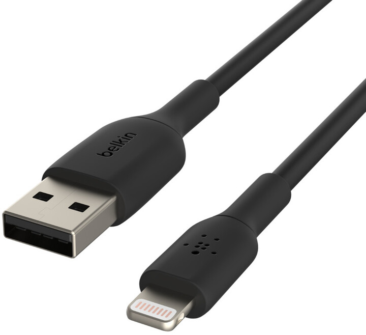 Belkin kabel USB-A - Lightning, M/M, MFi, 15cm, černá_967740084