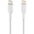 Belkin kabel USB-C, M/M, opletený, 1m, bílá_1251499428