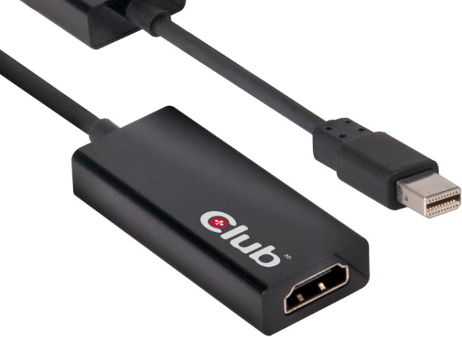 Club3D Mini DisplayPort 1.2 na HDMI 2.0, podpora 4K/60Hz, aktivní adaptér, 15cm_1405012738