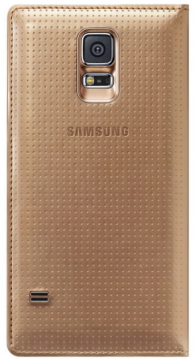 Samsung pouzdro S-view EF-CG900B pro Galaxy S5 (SM-G900), zlatá_1200662191