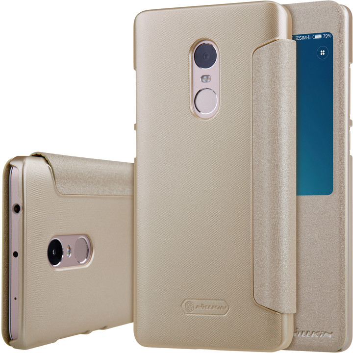 Nillkin Sparkle Leather Case pro Xiaomi Redmi Note 4, zlatá_416061730