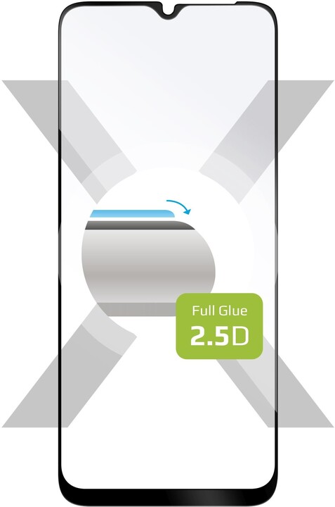 FIXED Ochranné tvrzené sklo Full-Cover pro Samsung Galaxy A22 5G, s lepením přes celý displej, černá_543840810