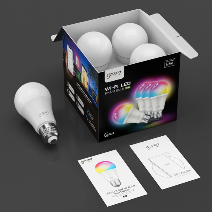 Gosund Smart Bulb LED Nite Bird WB4 (4-pack) (RGB) E27 Tuya_54045671