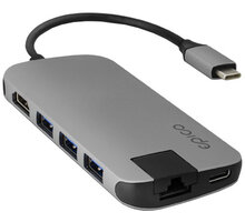 EPICO USB Type-C Hub Multi-Port 4k HDMI & Ethernet - space gray EPICO Bezdrátová nabíječka WIRELESS CHARGER 10W/7.5W/5W, černá v hodnotě 499 Kč + O2 TV HBO a Sport Pack na dva měsíce