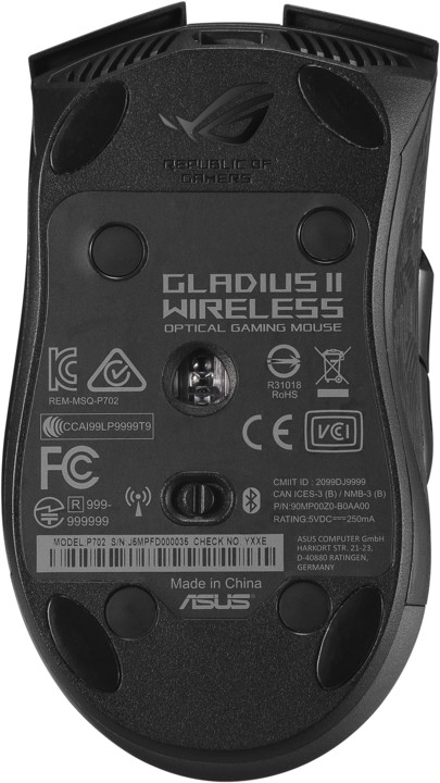 ASUS ROG Gladius II Wireless, černá_1932016318