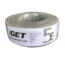 iGET Síťový kabel CAT5E UTP PVC Eca 100m/role 84005011