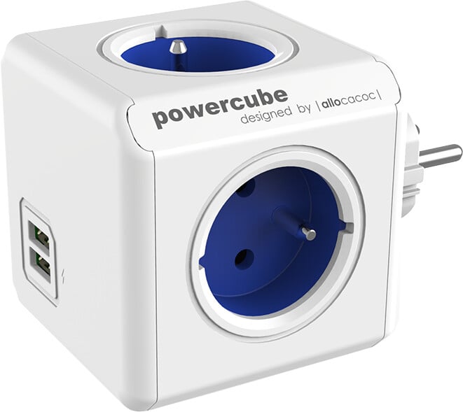 PowerCube ORIGINAL USB rozbočka-4 zásuvka, modrá_371313929