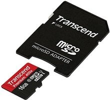 Transcend Micro SDHC Premium 400x 16GB 60MB/s UHS-I + SD adaptér Poukaz 200 Kč na nákup na Mall.cz