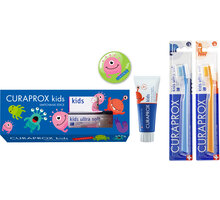 Dárková sada CURAPROX Kids limitovaná edice, jahoda bez fluoridu