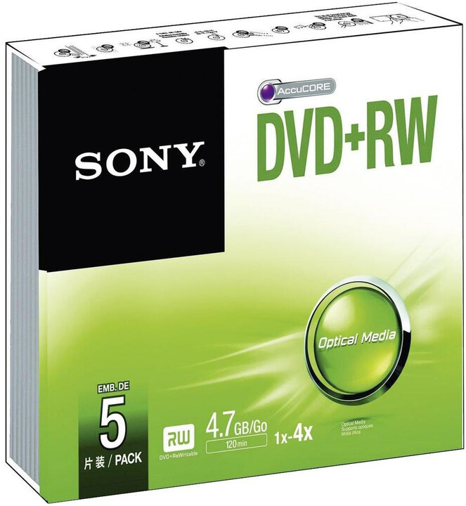 Sony DVD+RW 4,7GB, 5ks_1075167022