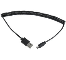 Gembird CABLEXPERT kabel USB A Male/Micro B Male 2.0, 1,8m, kroucený, černá CC-mUSB2C-AMBM-6