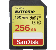SanDisk SDXC Extreme 256GB 150MB/s UHS-I U3 V30 O2 TV HBO a Sport Pack na dva měsíce