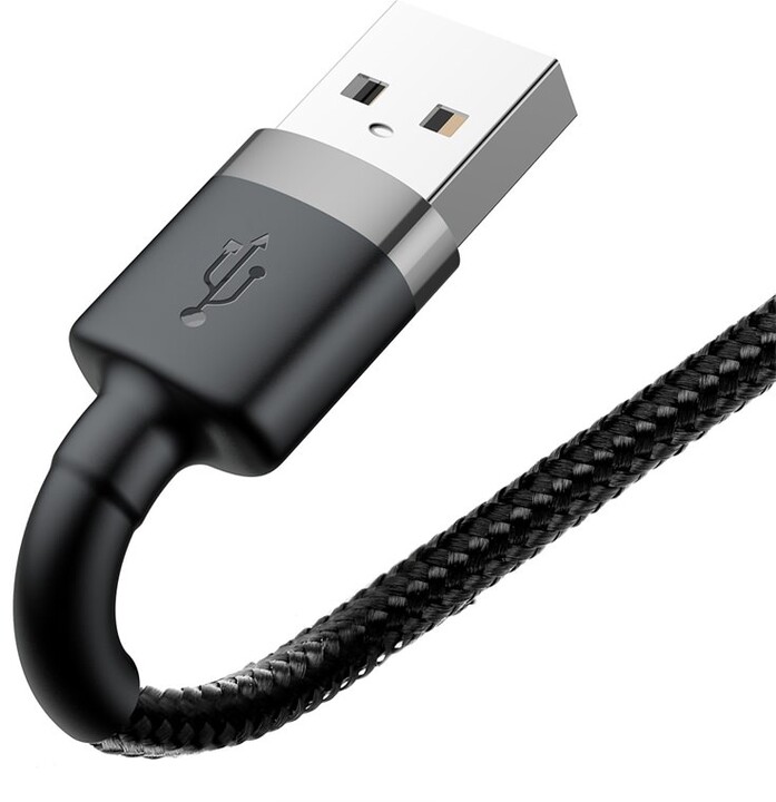 Baseus nabíjecí / datový kabel Cafule USB-A - Lightning, 2,4A, 0.5m, šedá/černá_753623573
