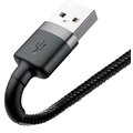 Baseus nabíjecí / datový kabel Cafule USB-A - Lightning, 2,4A, 0.5m, šedá/černá_753623573