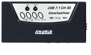 4World Externí 8-kanálová 7.1 USB 2.0 s optickým výstupem SPDIF_546294618
