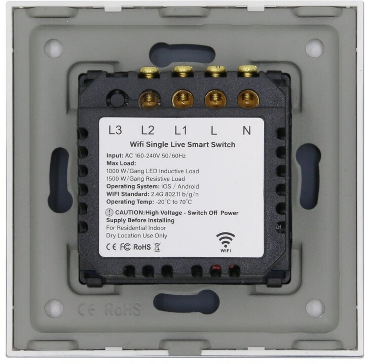 iQtech SmartLife chytrý vypínač 2x NoN, WiFI, Bílá_887636965