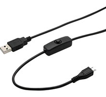 Raspberry Pi USB A na Micro USB B, napájecí kabel s vypínačem 1,5m