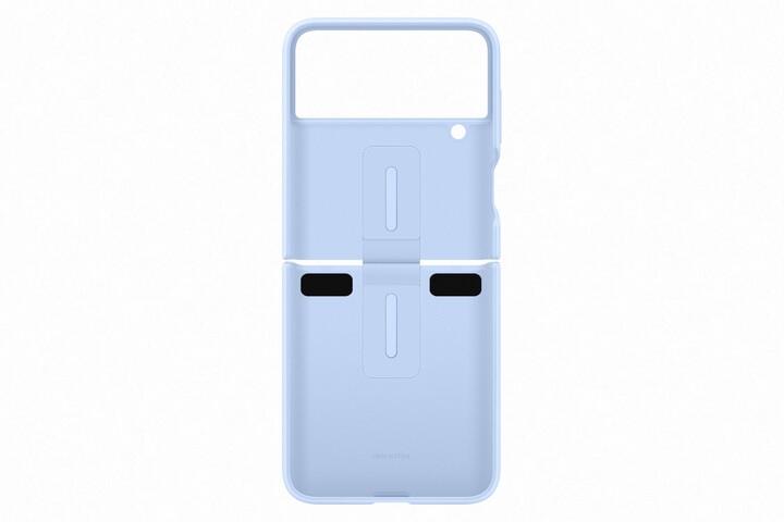 Samsung silikonový zadní kryt s držákem pro Galaxy Z Flip4, světle modrá_1824655023