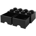 Úložný box LEGO, 2 šuplíky, velký (8), černá_845215660