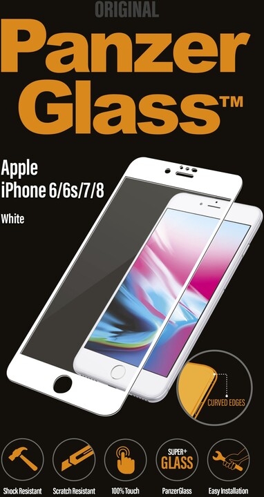 PanzerGlass - Ochrana obrazovky pro Apple iPhone 7/8 - bílá, křišťálově čistá_1898057194