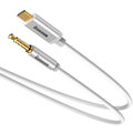 BASEUS kabel audio Yiven Series, USB-C - Jack 3.5mm, M/M, 1.2m, stříbrná_1298017492