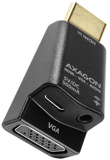 AXAGON HDMI VGA MINI redukce / adaptér, FullHD, audio výstup_313041877