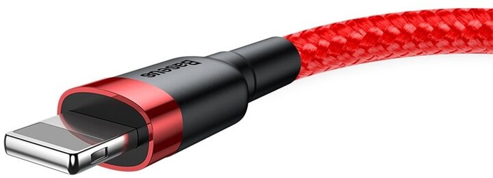 Baseus nabíjecí / datový kabel Cafule USB-A - Lightning, 2,4A, 0.5m, červená
