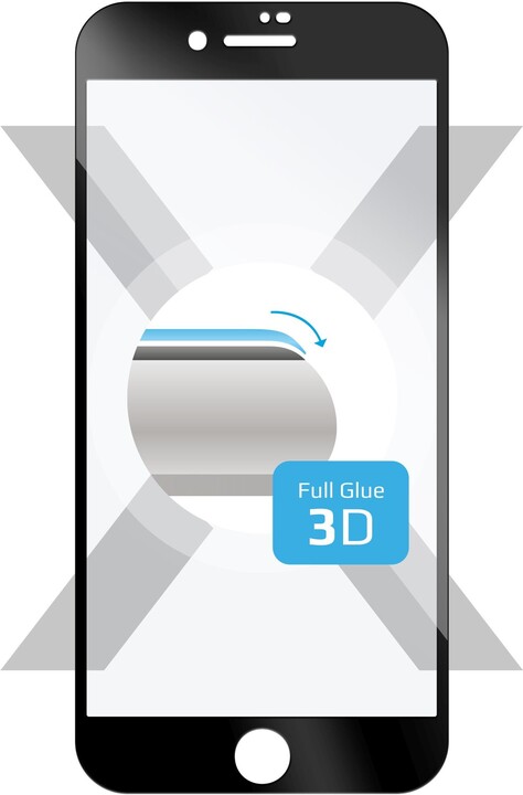 FIXED 3D Full-Cover ochranné tvrzené sklo pro Apple iPhone 7/8/SE 2020, černé_1951600655