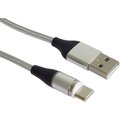PremiumCord Magnetický micro USB a USB-C, nabíjecí a datový kabel, 1m, stříbrná_1628955616