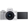 Canon EOS M50 Mark II, bílá + EF-M 15-45mm IS STM